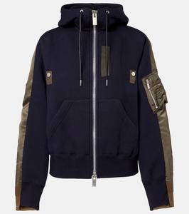 Худи с панелями Sacai, Navy X D/Khaki