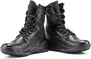 Джунгли ботинки с шнуровкой, пустынные военные кожаные боевые ботинки для мужчин и женщин, легкие, дышащие, нескользящие, водонепроницаемые, для походов, модная обувь для путешествий и отдыха на природе Lokolucx, черный