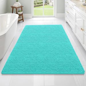 Коврик для ванной Olanly, 180х115 см, ярко-бирюзовый