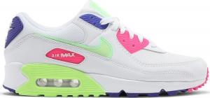 Кроссовки Nike Wmns Air Max 90 'White Indigo Burst Volt', белый