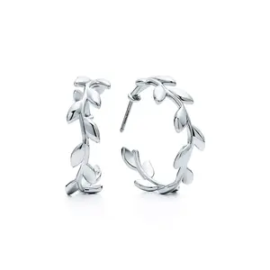Серьги-кольца Tiffany & Co. x Paloma Picasso Olive Leaf, серебро