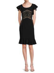 Платье-футляр с лазерной резкой Focus by Shani, черный