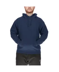 Мужская флисовая толстовка с капюшоном - утепленная кофта с карманом-кенгуру Refrigiwear, синий