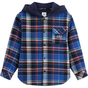 Детские повседневные рубашки GAP, синий plaid
