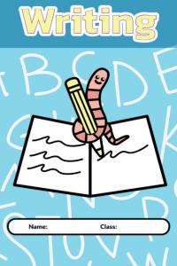 Composition notebook: cartoon worm notebook, 100 Blank, Lined pages and White Paper(50 sheets), perfect to children and students to note their notes. (Independently published)