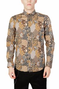 Рубашка Gianni Lupo с рисунком, бежевый