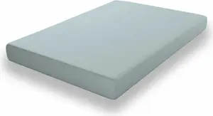 Простыня на резинке светло-серая для двуспального матраса Happy Home