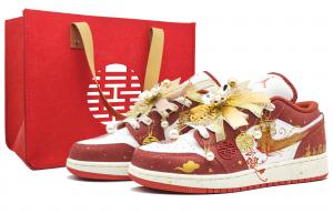 Jordan Баскетбольные кроссовки Air 1, износостойкие, винтажные, унисекс, радостные, красные