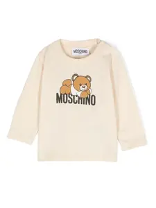 Футболка с принтом Teddy Bear Moschino Kids, нейтральный
