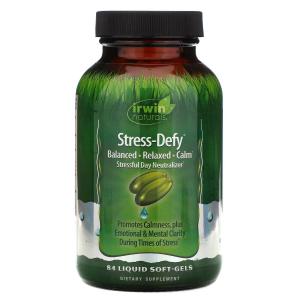 Добавка для создания здоровой реакции на стресс Irwin Naturals Stress-Defy, 84 капсулы