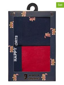 Happy Shorts Комплект из 2 штук: боксерские шорты красного/темно-синего цвета