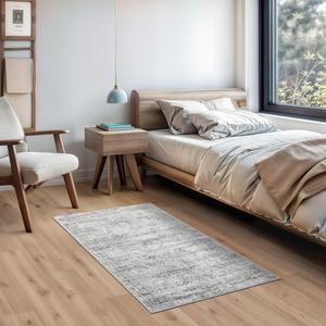 Ковёр Soalmost Washable для спальни, 61х92 см, серый
