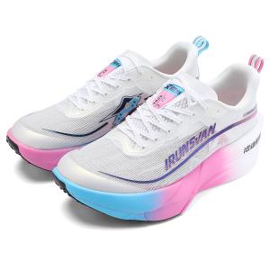 Низкие кроссовки для бега унисекс разноцветные розовые и голубые IRUNSVAN, Polaris/Sazerac белый/розовый голубой