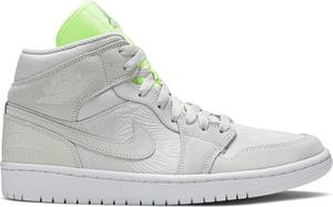 Кроссовки Wmns Air Jordan 1 Mid Ghost Green, серый