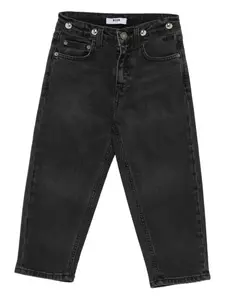 Джинсы на пуговицах MSGM Kids, черный