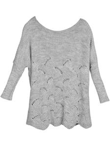 Светло-серый вязаный свитер styleBREAKER