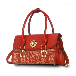 Настоящая кожаная сумка-багет, маме, свекрови, сумка, плечевая ручная кладь среднего размера женская бордовая/абрикосовая PAYOT