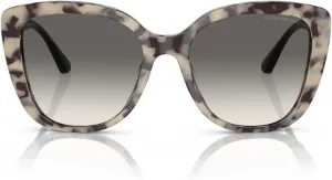 Женские солнцезащитные очки Emporio Armani EA4214U с универсальной посадкой, модель «Бабочка», Shiny Havana Cream/Gradient Grey