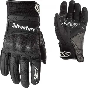 Мужские мотоциклетные кожаные перчатки RST 2109 Adventure Style CE, оранжево-черные, black / silver