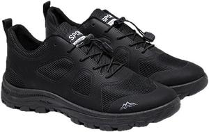 Мужские спортивные туфли с круглым носком, кроссовки для фитнеса и активного отдыха, удобные низкие обувь на шнуровке с плоской подошвой, прочные прогулочные кроссовки для тренировок каждый день Qacksv, черный