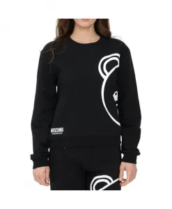 Черный хлопковый свитер Underbear Moschino, черный