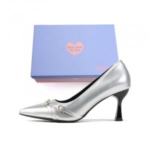 Xingdiman Стройные каблуки на высоком каблуке для женщин серебристые 7 см, цвет Silver 7CM