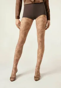 Прозрачные колготки с цветочным принтом плотностью 40 ден. Calzedonia, Brown