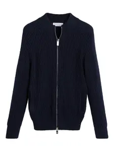 Кардиган на молнии Brunello Cucinelli Kids, синий