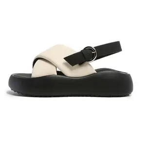 Earl Cat Римские сандалии женские бело-черные, цвет White & Black