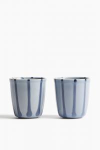 Набор кружек H&M Home Glazed Stoneware, 4 шт, синий