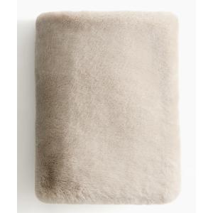 Пушистый плед H&M, 110x150, Яркий пыльный бежевый