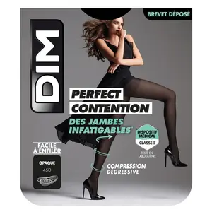 Матовые компрессионные колготки Perfect Contention для усталых ног Dim, черный