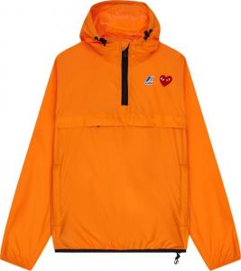 Куртка Comme des Garçons PLAY x K-Way Half-Zip Packable Jacket 'Orange', оранжевый