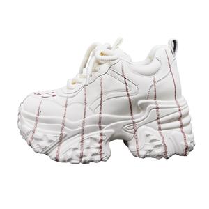 Forest Princess Низкие массивные кроссовки, увеличивающие рост, женские, белые, красные