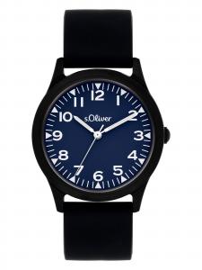 s.Oliver Часы 'The Black Rush' в черном цвете