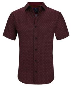 Мужская приталенная классическая рубашка на пуговицах с короткими рукавами Tom Baine