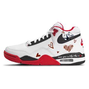Кроссовки Nike Flight Legacy Vintage Basketball Shoes Men Mid-top Red/white, красный