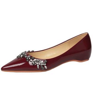 GOSO Женские повседневные туфли на низком каблуке бордового цвета, цвет Burgundy