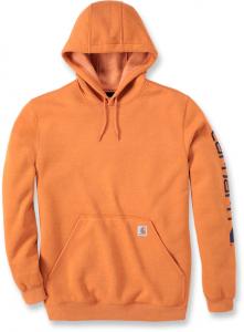 Худи Carhartt Midweight Sleeve Logo Hoodie, цвет Orange/Black