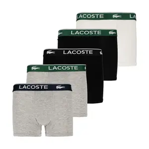Детские однотонные боксеры Lacoste, 5 штук Lacoste kids, черный