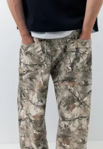 Брюки с принтом и карманами Pull&Bear, Beige