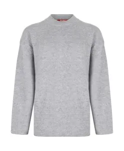 Светло-Серый свитер из шерстяной смеси Max Mara Studio, серый