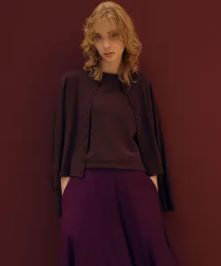 Трикотажная футболка с рукавом 5/4 и пуговицами цвета ореха Suite, цвет Brown [030]