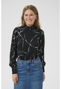 Блуза Kaffe Blouse, Black Chalk Graphic Lines/Black