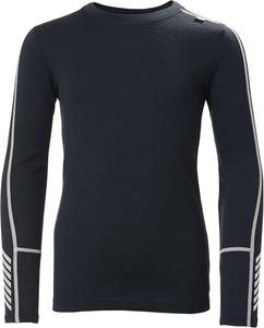 Helly-Hansen Jr Lifa Merino Midweight Set - детское термобелье, базовый слой, влагоотводящая шерсть мериноса, для зимнего катания на лыжах Helly Hansen, 596 Navy