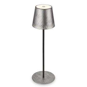 Настольная лампа Briloner Knivsten, алюминий - серебро - серебро