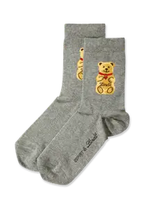 Комплект носков Lindt Teddy, 2 предмета, размер 23 - 26, серый