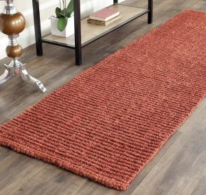 Ковер Safavieh Natural Fiber NF447 с толстым ворсом, 488х76 см, кирпичный