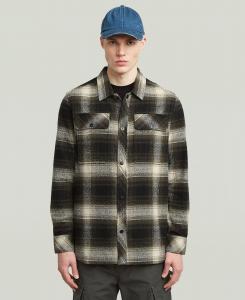 Мужская клетчатая рубашка-куртка G-Star Raw, ASFALT ART