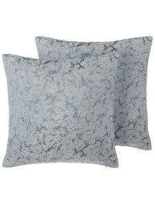 Beliani Комплект из 2 декоративных подушек «Глициния» серого цвета